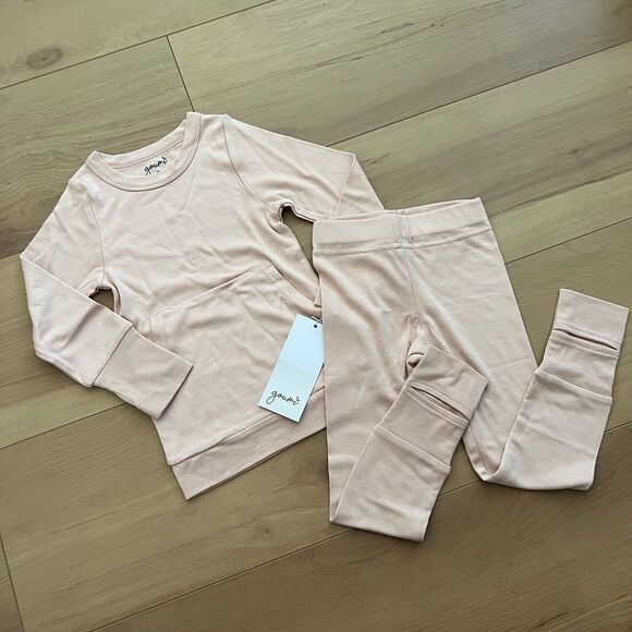 NWT Goumi Kids Rose Loungewear Toddler SZ 2T Pink Joggers Bamboo Pajama Set - Picture 1 of 3